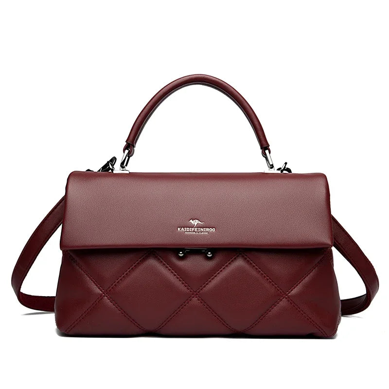 Bolsa Feminina de Grife – Couro Macio e Versátil Moda 2025 - ZAUVELLE