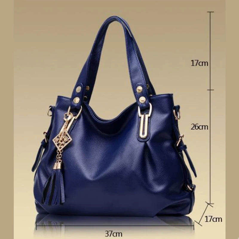 Bolsa Feminina de Couro Macio – Design Luxuoso e Sofisticado, Grande Capacidade - ZAUVELLE