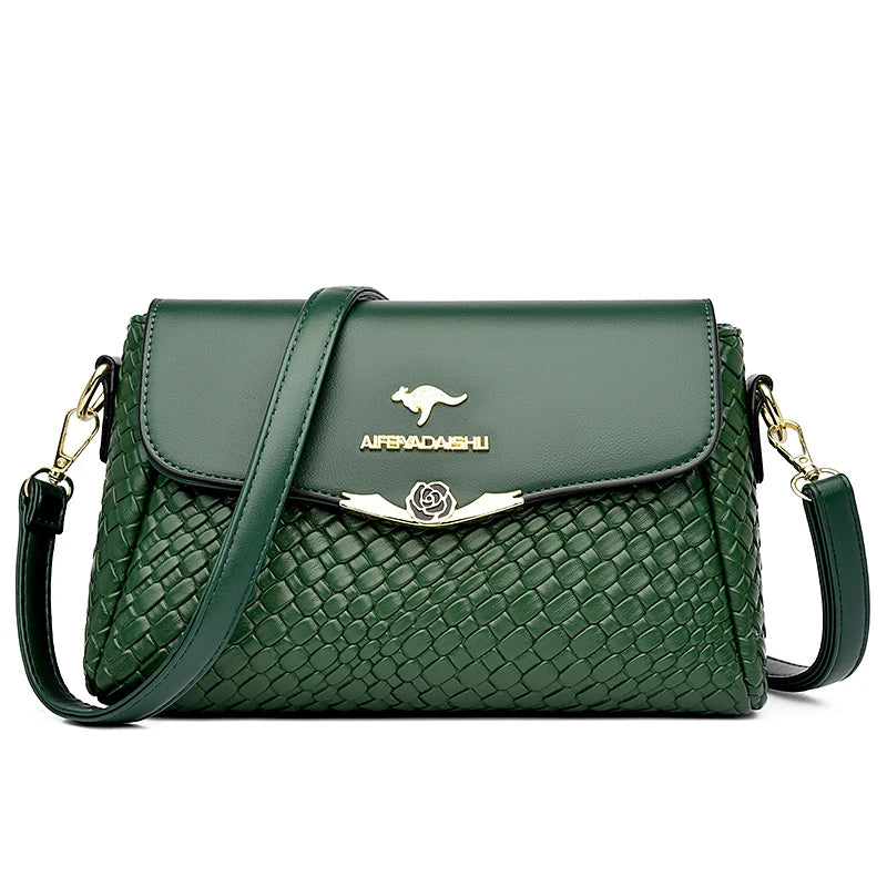 Bolsa Feminina Luxo Tramada – Ombro e Transversal - ZAUVELLE