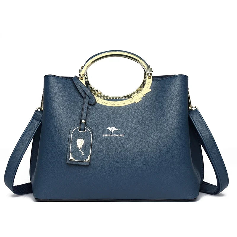 Bolsa Grande Feminina de Couro - Couro Macio e Design Luxuoso - ZAUVELLE