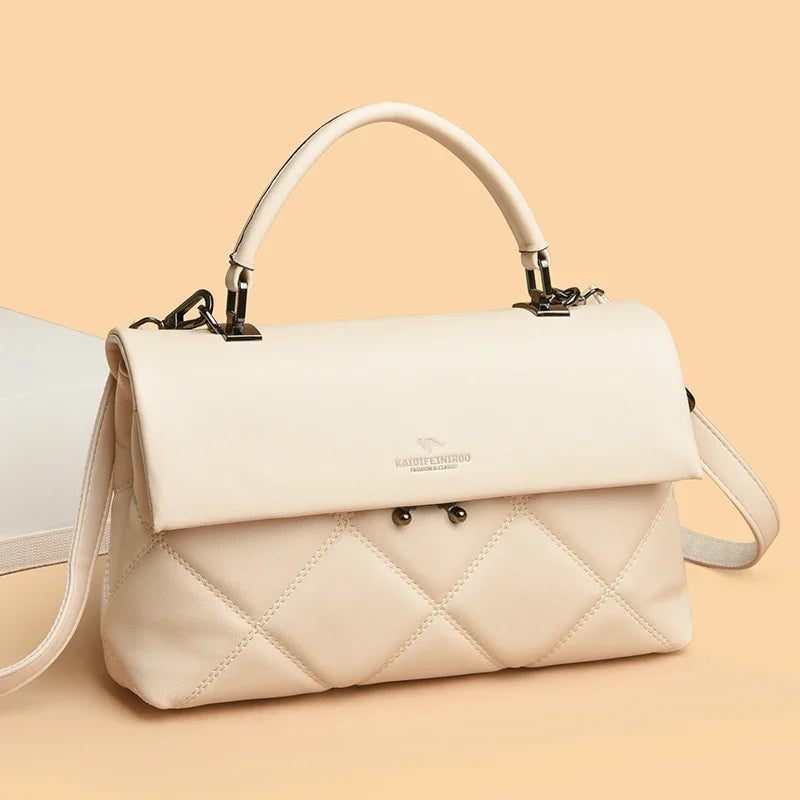 Bolsa Feminina de Grife – Couro Macio e Versátil Moda 2025 - ZAUVELLE