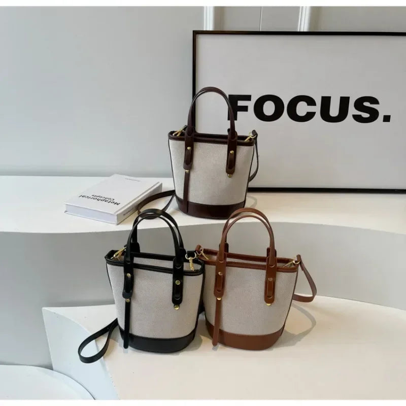 Bolsa Bucket Feminina Casual Chic – Estilo Retrô 2025 - ZAUVELLE