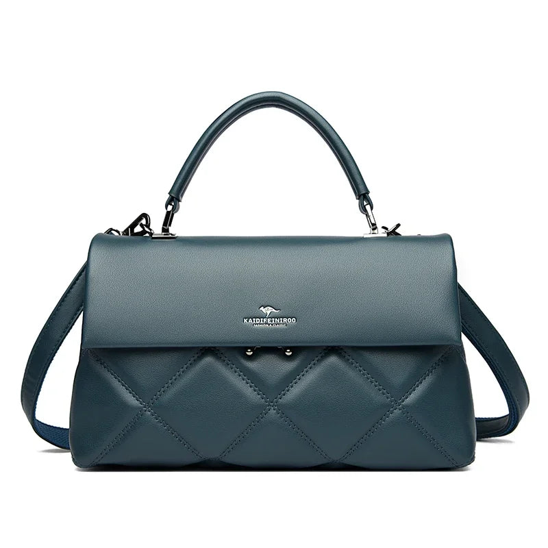 Bolsa Feminina de Grife – Couro Macio e Versátil Moda 2025 - ZAUVELLE