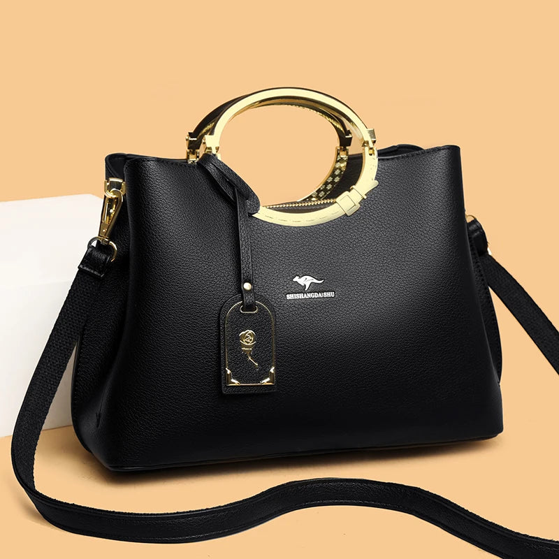Bolsa Grande Feminina de Couro - Couro Macio e Design Luxuoso - ZAUVELLE