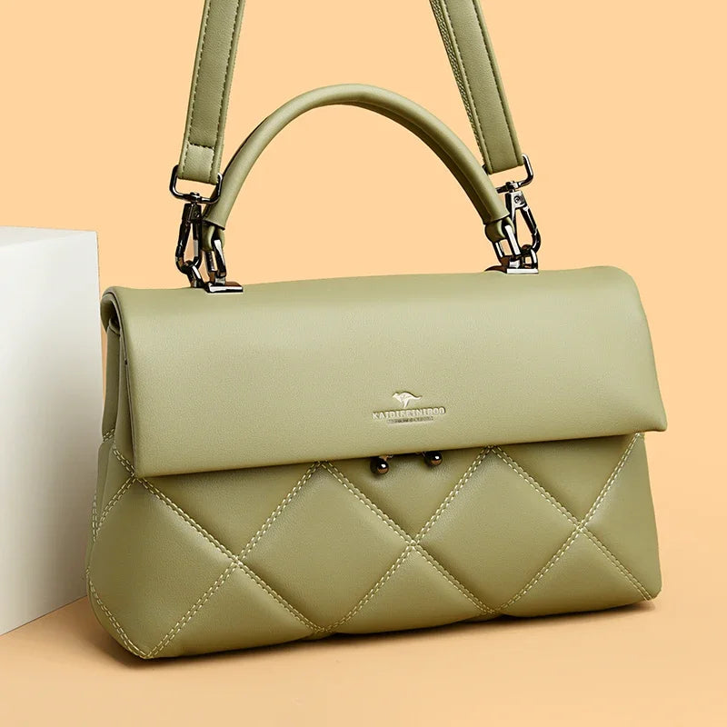 Bolsa Feminina de Grife – Couro Macio e Versátil Moda 2025 - ZAUVELLE