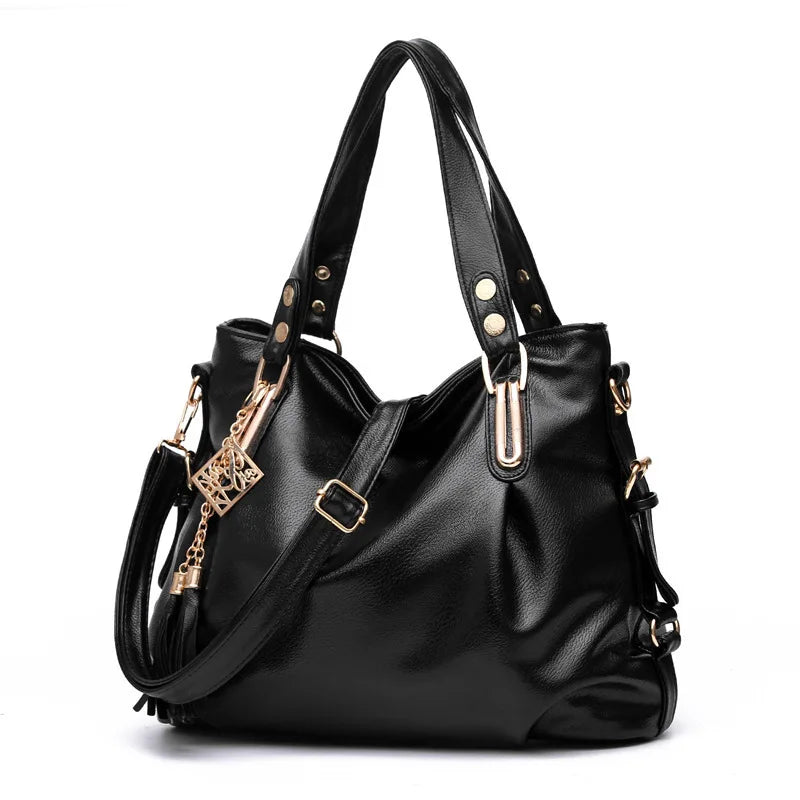 Bolsa Feminina de Couro Macio – Design Luxuoso e Sofisticado, Grande Capacidade - ZAUVELLE