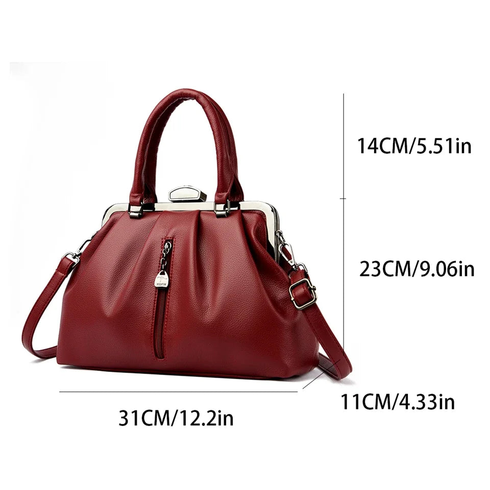 Bolsa Feminina Fashion em Couro Premium – Modelo Ombro e Transversal - ZAUVELLE
