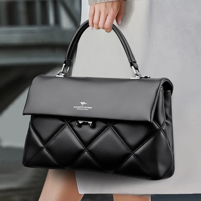 Bolsa Feminina de Grife – Couro Macio e Versátil Moda 2025 - ZAUVELLE