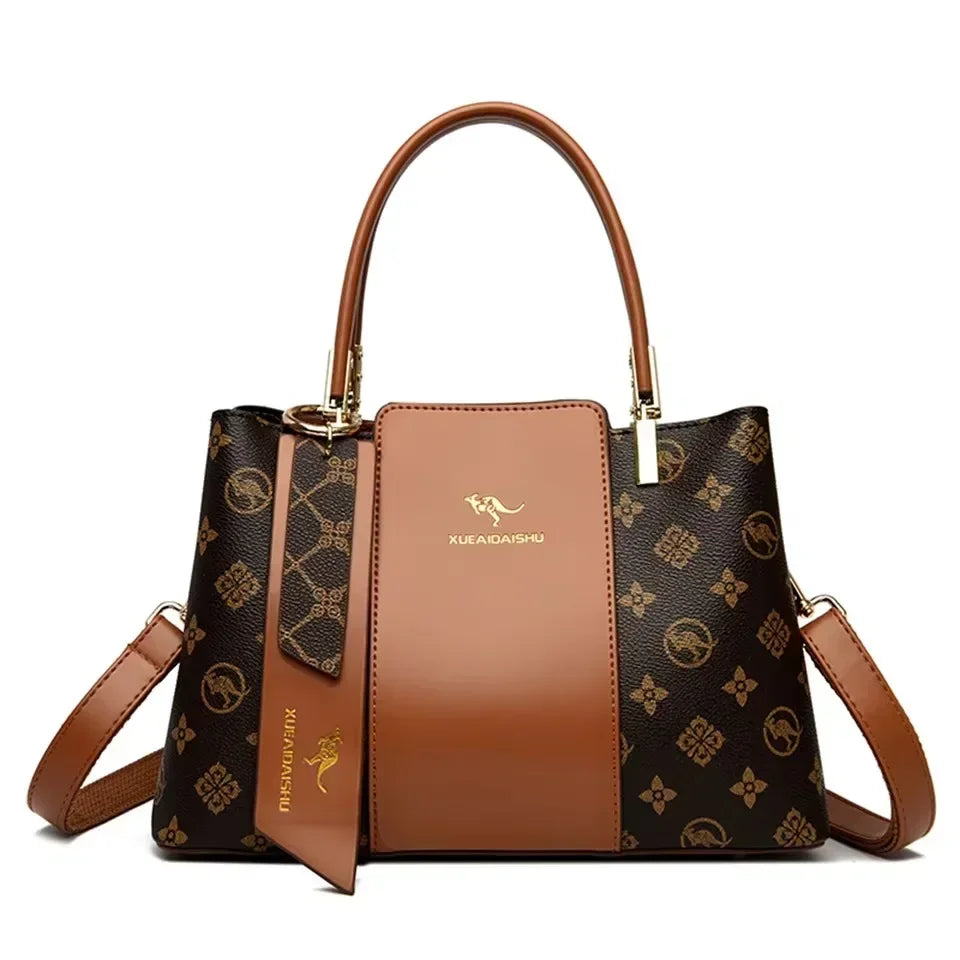 Bolsa de Luxo Estampada em Couro Macio – Modelo Ombro e Transversal - ZAUVELLE