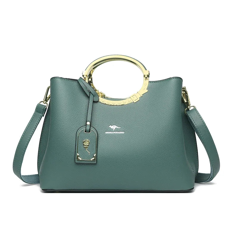 Bolsa Grande Feminina de Couro - Couro Macio e Design Luxuoso - ZAUVELLE