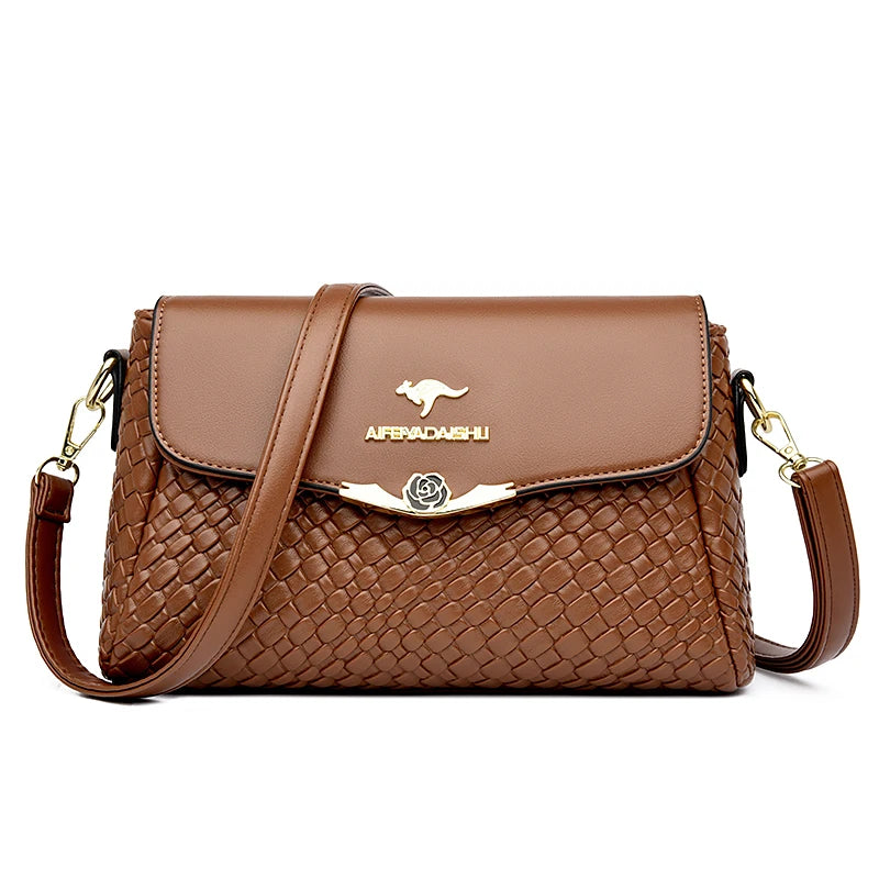 Bolsa Feminina Luxo Tramada – Ombro e Transversal - ZAUVELLE