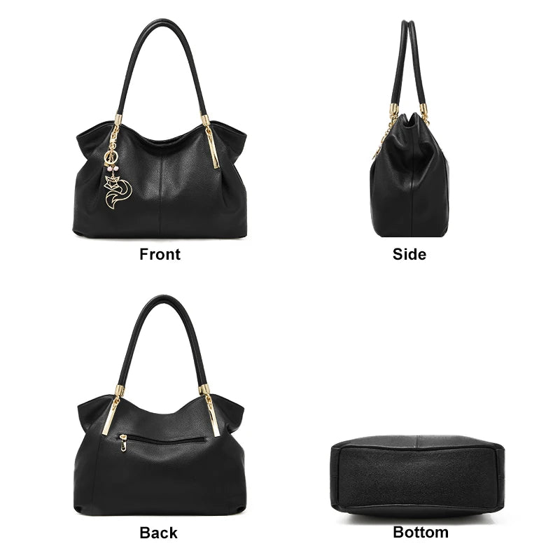 Bolsa Feminina de Ombro em Couro Legítimo 2025 – Elegância e Sofisticação - ZAUVELLE