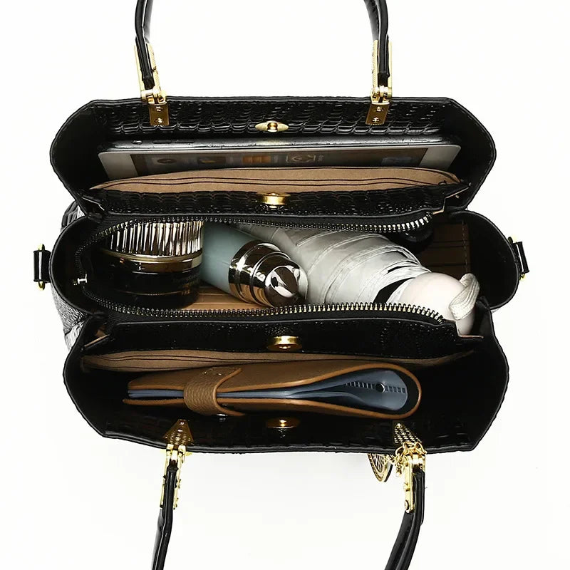 Bolsa Feminina de Ombro e Transversal – Grande Capacidade, Estilo Fashion - ZAUVELLE