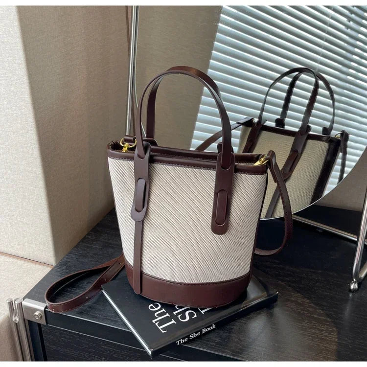Bolsa Bucket Feminina Casual Chic – Estilo Retrô 2025 - ZAUVELLE