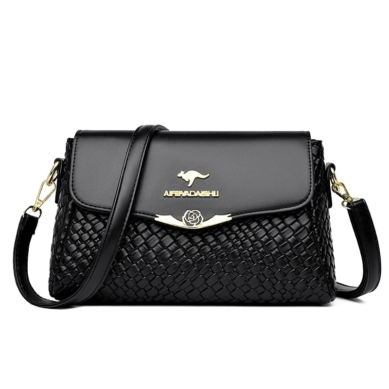 Bolsa Feminina Luxo Tramada – Ombro e Transversal - ZAUVELLE