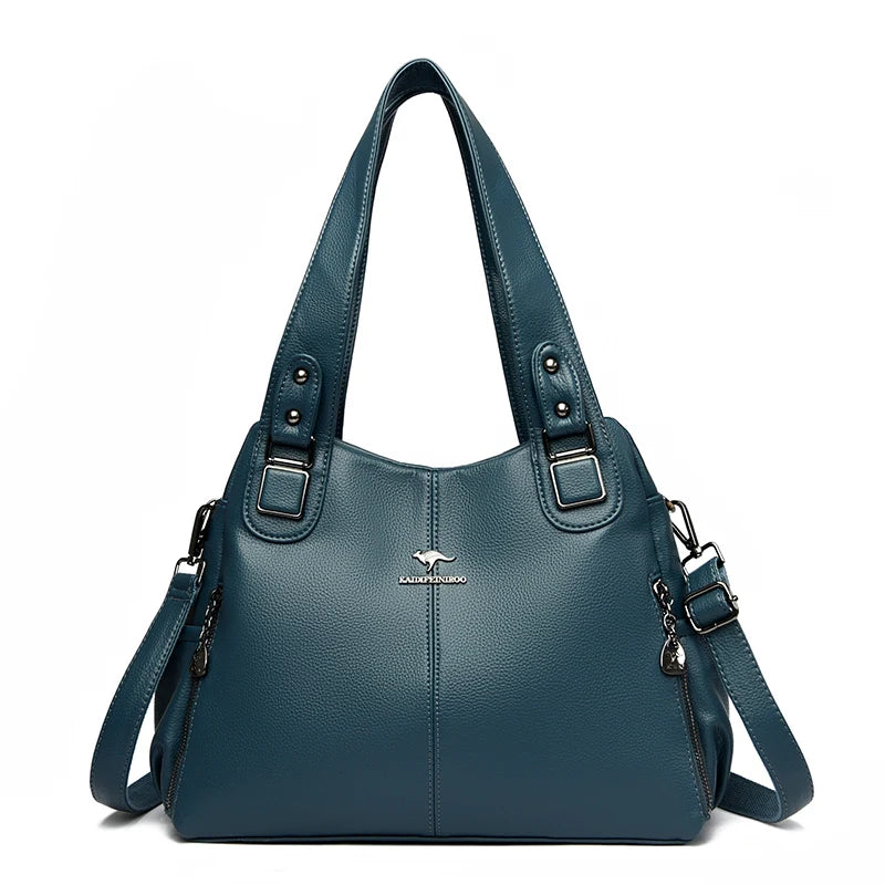 Bolsa Feminina de Couro Legítimo – Elegante, Espaçosa e com Alça de Ombro - ZAUVELLE