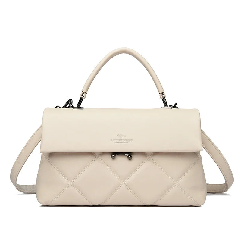 Bolsa Feminina de Grife – Couro Macio e Versátil Moda 2025 - ZAUVELLE