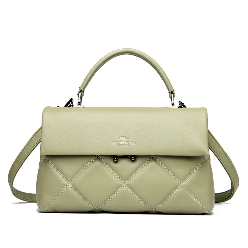 Bolsa Feminina de Grife – Couro Macio e Versátil Moda 2025 - ZAUVELLE