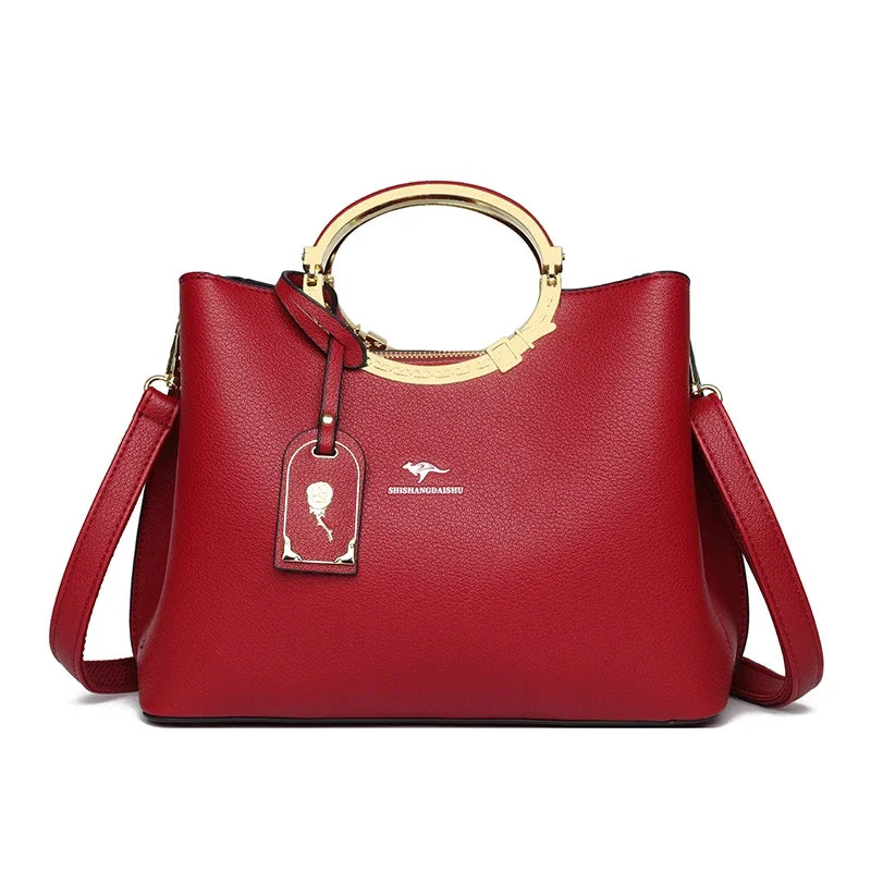Bolsa Grande Feminina de Couro - Couro Macio e Design Luxuoso - ZAUVELLE