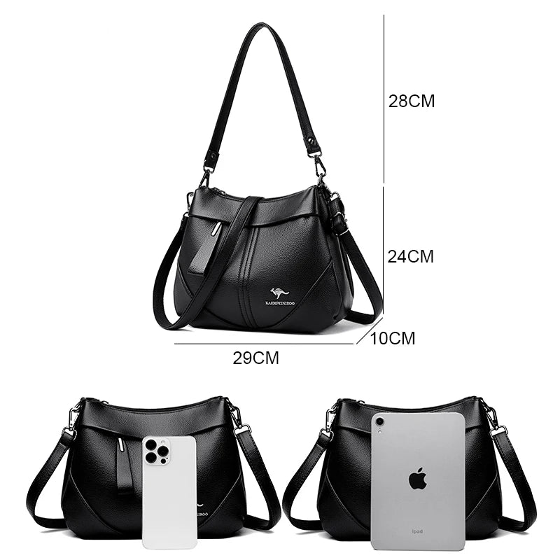 Conjunto | Bolsa Tote Feminina de Couro Premium + Carteira e Bolsa Para Cartões - ZAUVELLE