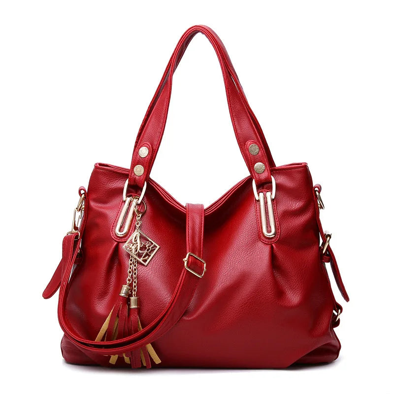 Bolsa Feminina de Couro Macio – Design Luxuoso e Sofisticado, Grande Capacidade - ZAUVELLE
