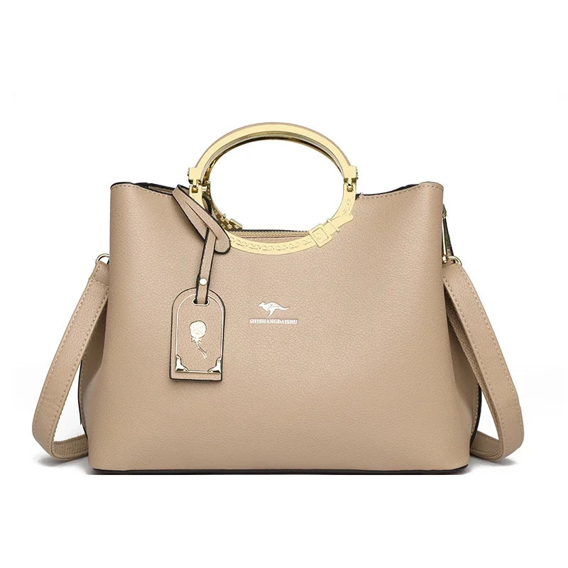 Bolsa Grande Feminina de Couro - Couro Macio e Design Luxuoso - ZAUVELLE