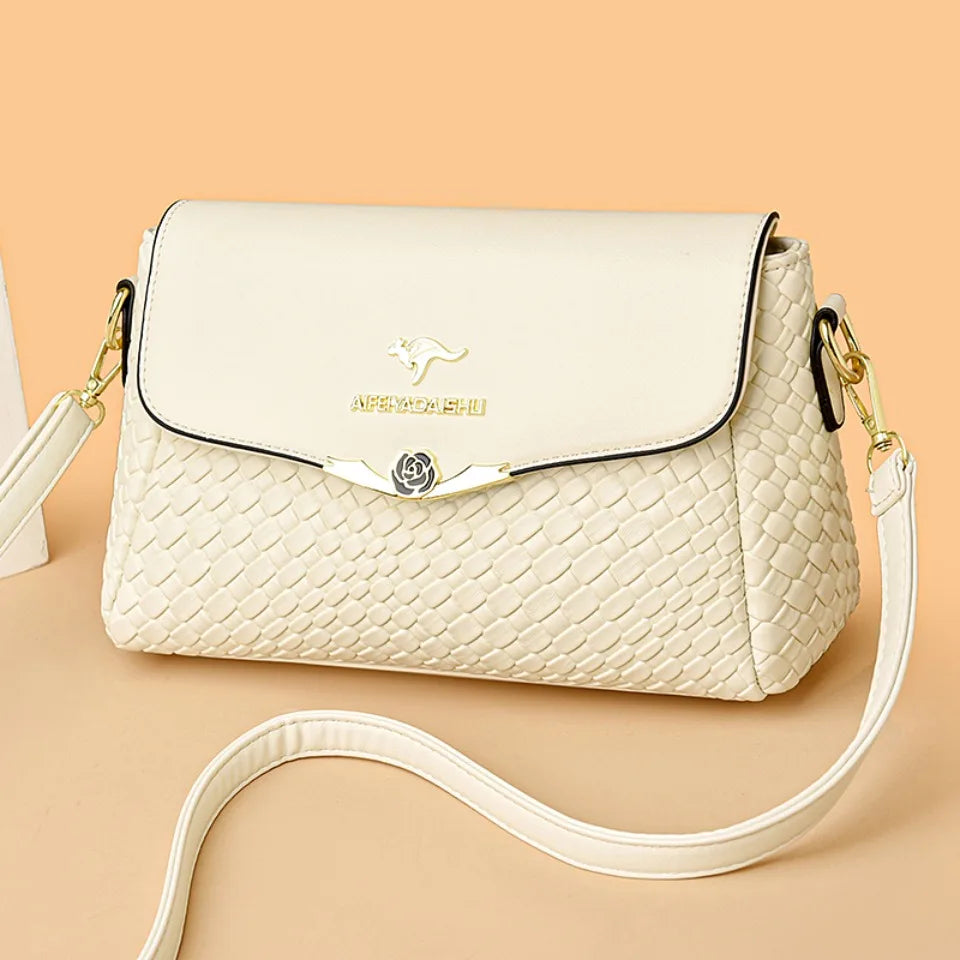 Bolsa Feminina Luxo Tramada – Ombro e Transversal - ZAUVELLE