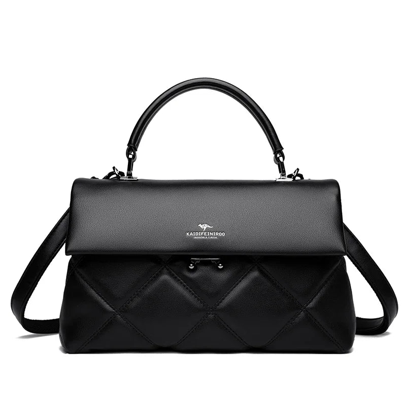 Bolsa Feminina de Grife – Couro Macio e Versátil Moda 2025 - ZAUVELLE