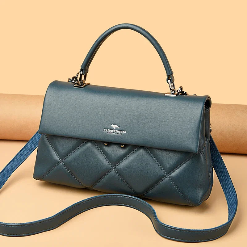 Bolsa Feminina de Grife – Couro Macio e Versátil Moda 2025 - ZAUVELLE