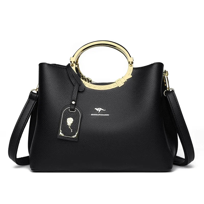 Bolsa Grande Feminina de Couro - Couro Macio e Design Luxuoso - ZAUVELLE