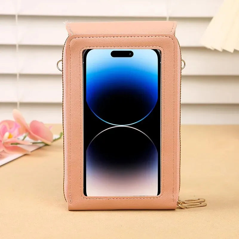 Mini Bolsa Crossbody com Tela Tátil para Celular – Praticidade e Charme - ZAUVELLE
