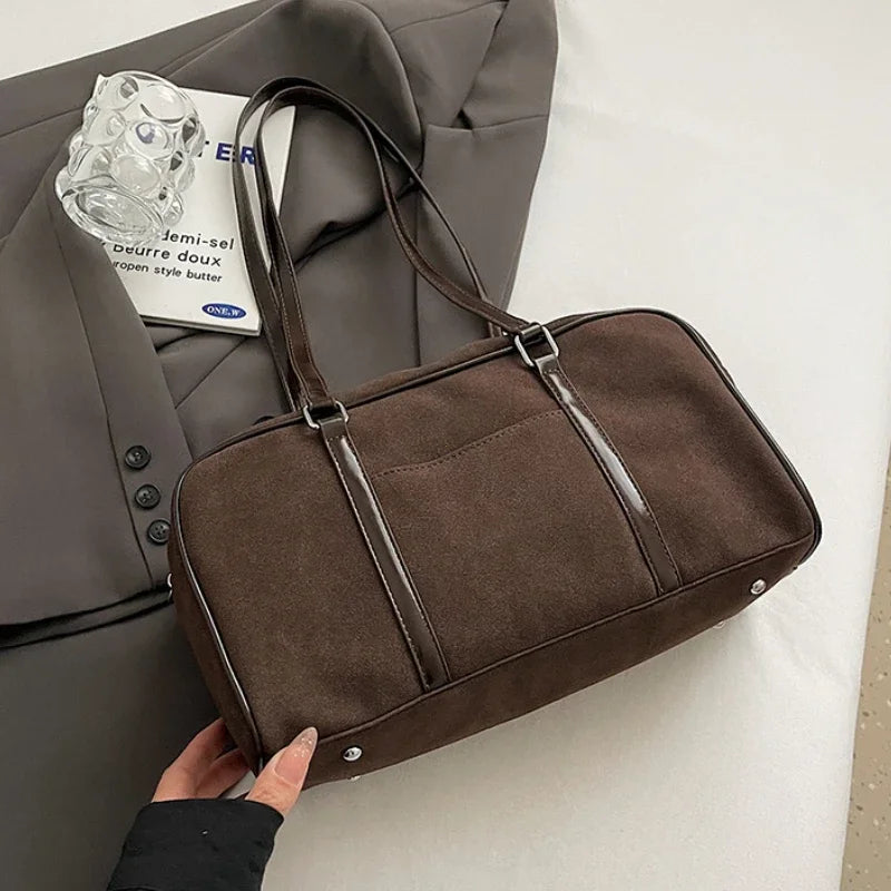 Bolsa Feminina Suede  Retrô 2025 - ZAUVELLE