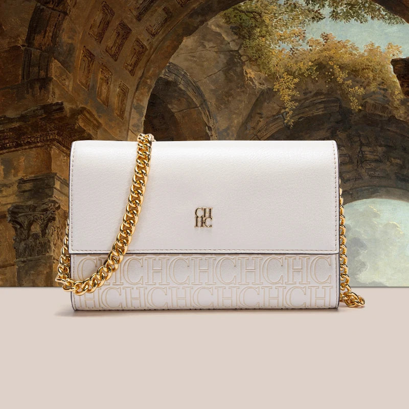 Bolsa Minimalista Luxo Único com Alça de Corrente – Estilo e Sofisticação - ZAUVELLE