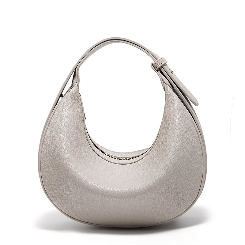 Bolsa Feminina Meia-Lua Elegante Marca FOXER 2025 - ZAUVELLE