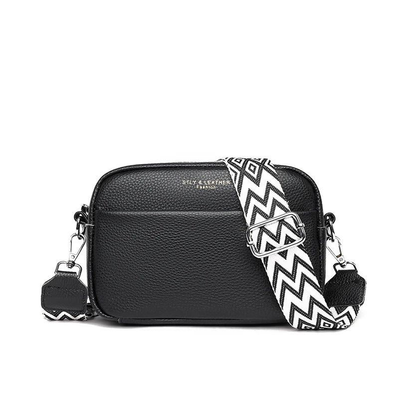 Bolsa Feminina de Couro Legítimo  –  Modelo Transversal e de Ombro Luxuoso - ZAUVELLE