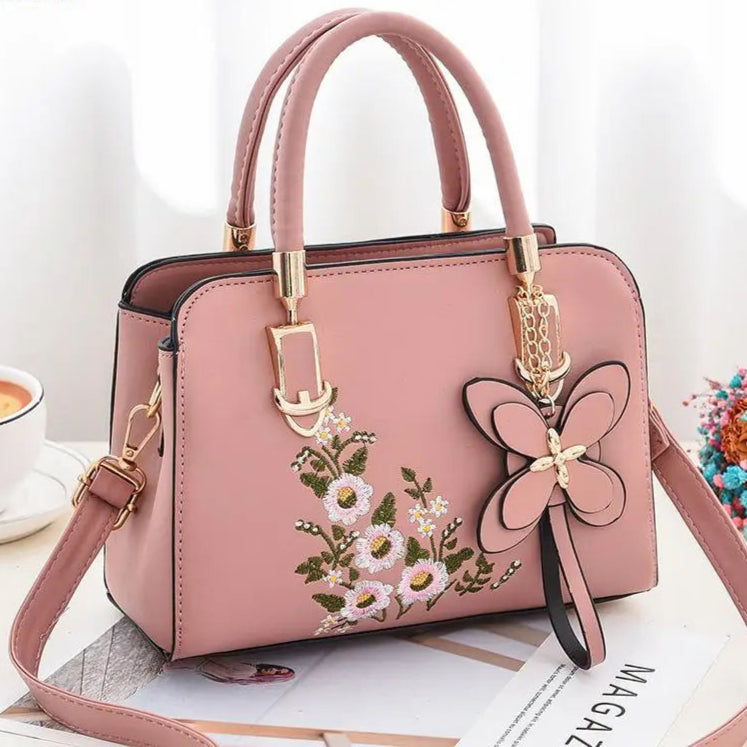 Bolsa Feminina de Ombro – Grande Capacidade com Padrão Lychee - ZAUVELLE