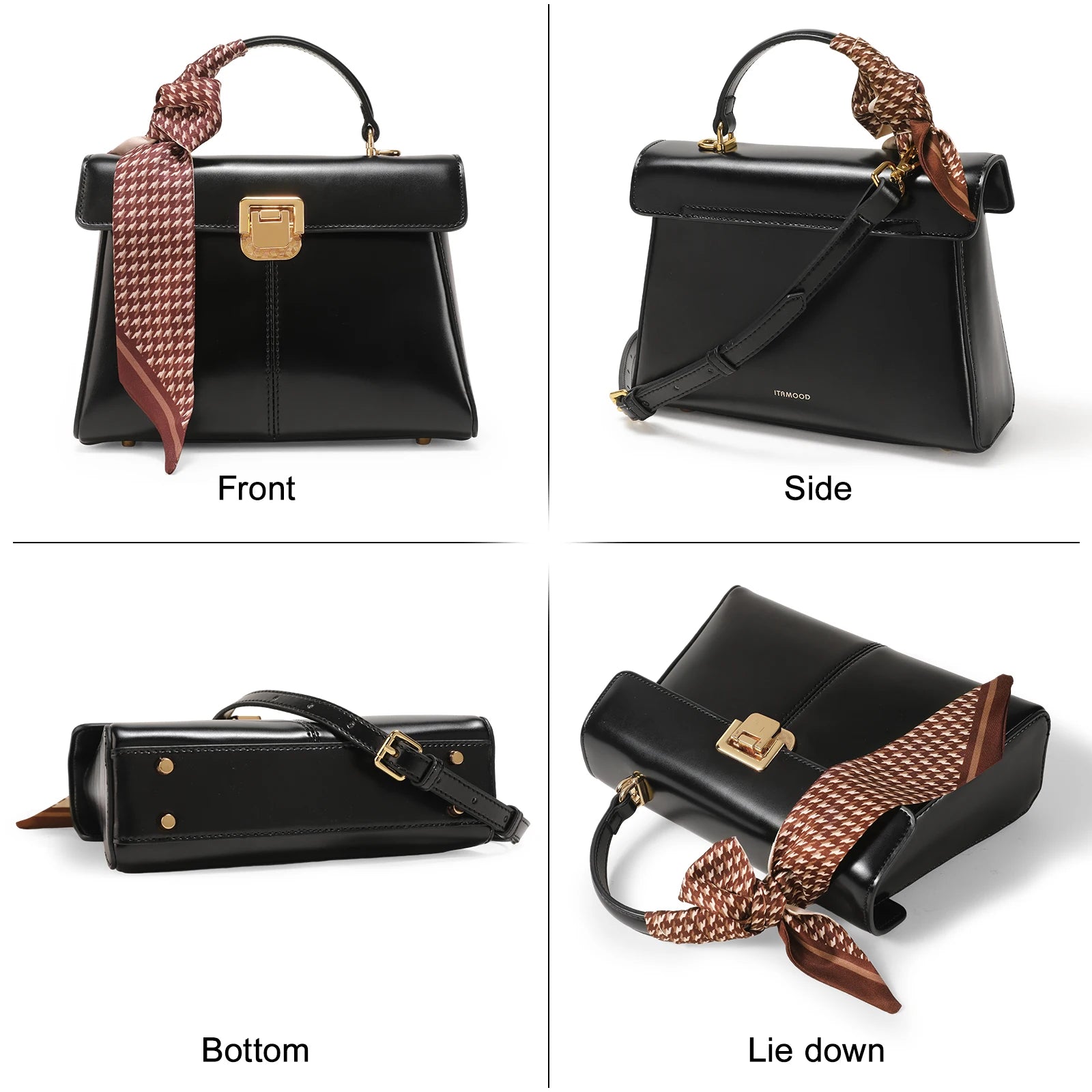 Bolsa feminina com Elegância em Couro Genuíno Luxuoso - ZAUVELLE