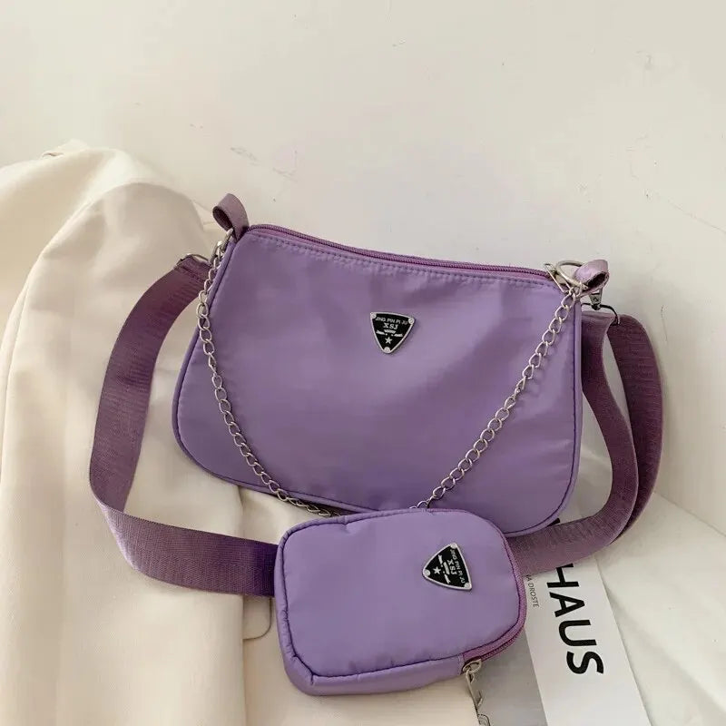 Bolsa Crossbody Feminina em Nylon - ZAUVELLE