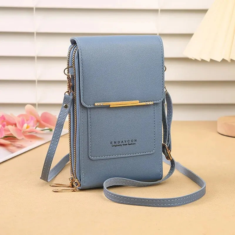 Mini Bolsa Crossbody com Tela Tátil para Celular – Praticidade e Charme - ZAUVELLE