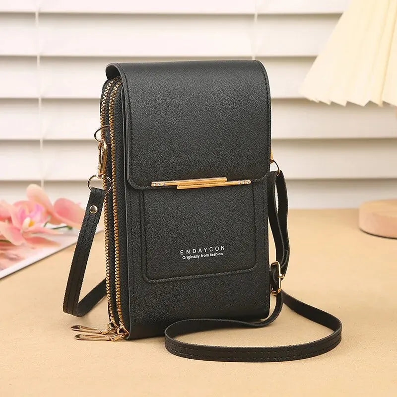 Mini Bolsa Crossbody com Tela Tátil para Celular – Praticidade e Charme - ZAUVELLE
