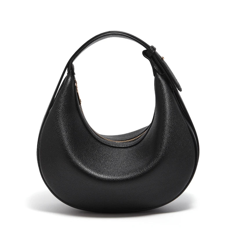 Bolsa Feminina Meia-Lua Elegante Marca FOXER 2025 - ZAUVELLE