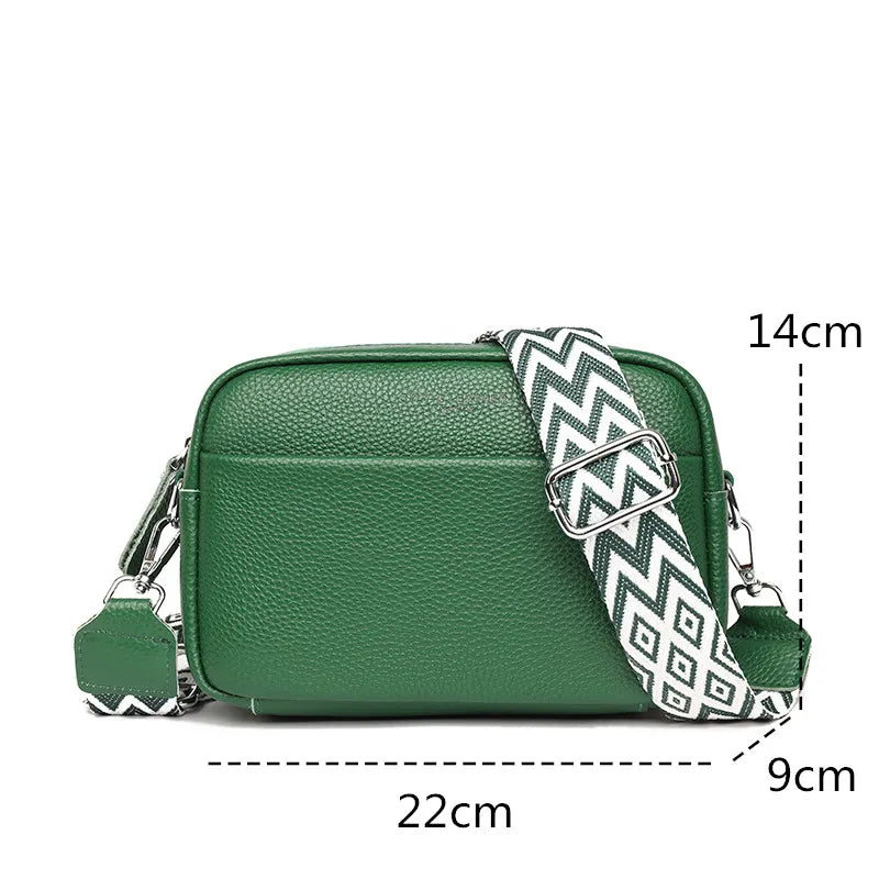 Bolsa Feminina de Couro Legítimo  –  Modelo Transversal e de Ombro Luxuoso - ZAUVELLE