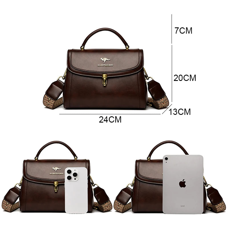 Bolsa Feminina de Couro Luxo 2025 - ZAUVELLE