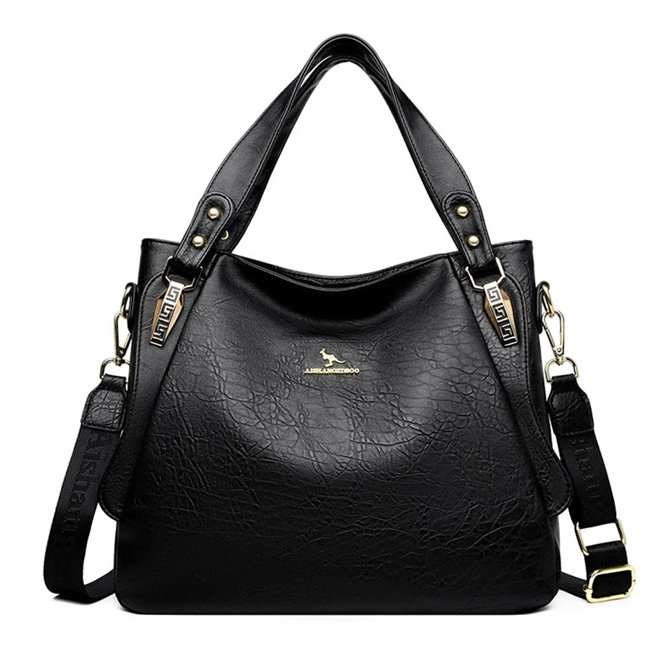 Bolsa Feminina de Couro Legítimo e Alça de Mão - ZAUVELLE