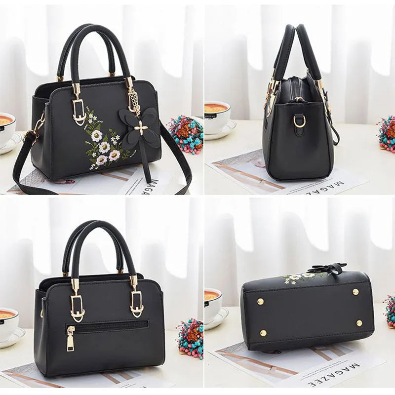 Bolsa Feminina de Ombro – Grande Capacidade com Padrão Lychee - ZAUVELLE