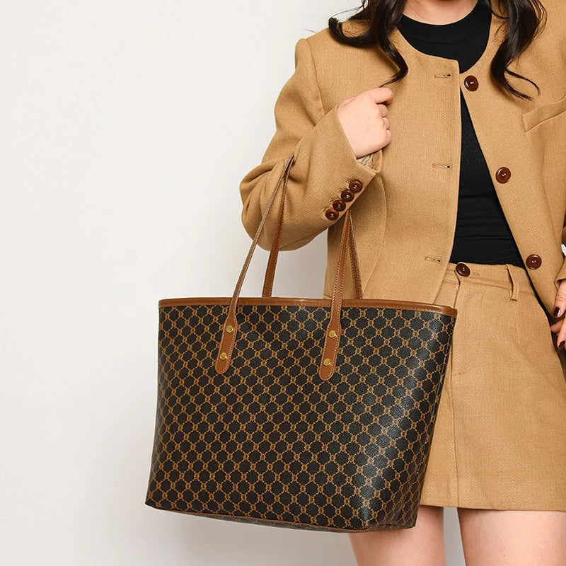 Bolsa Tote Feminina Versátil em Couro Premium - ZAUVELLE