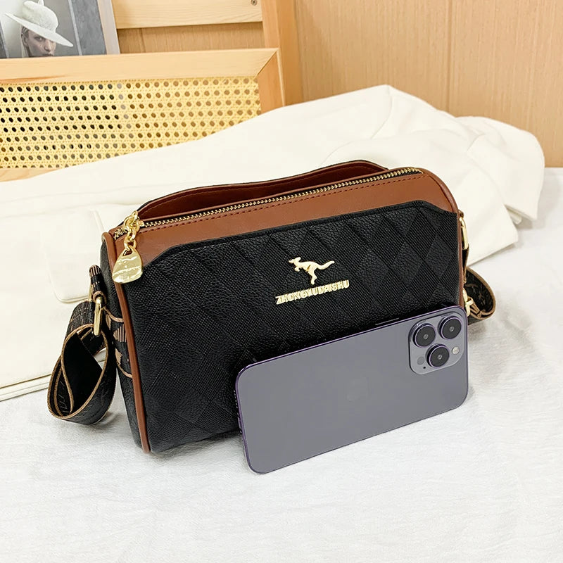 Bolso tote de lujo premium con estampado de cuadros - ZAUVELLE