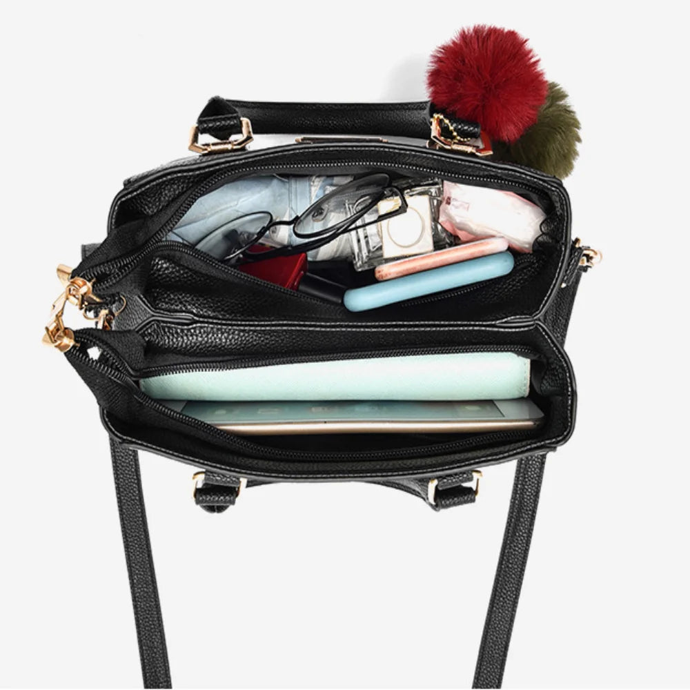 Bolsa de Ombro em Couro Premium - ZAUVELLE