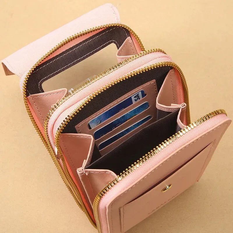 Mini Bolsa Crossbody com Tela Tátil para Celular – Praticidade e Charme - ZAUVELLE