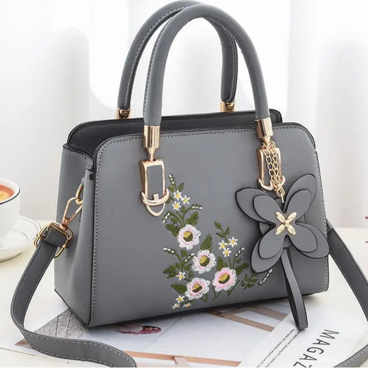 Bolsa Feminina de Ombro – Grande Capacidade com Padrão Lychee - ZAUVELLE